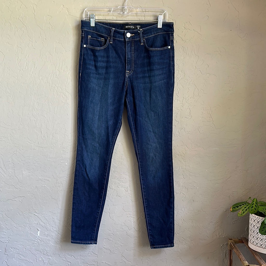 Athleta Sculptek Ultra Skinny Midnight Jeans, Dark Wash Size 10 #511195